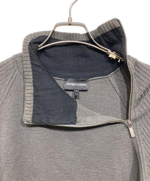 EMPORIO ARMANI（エンポリオ アルマーニ）EMPORIO ARMANI (エンポリオ アルマーニ) ハイネックジップニット グレー サイズ:Mの古着・服飾アイテム