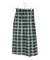 christian wijnants (クリスチャン ワイナンツ) シルク混チェックスカート グリーン×ホワイト サイズ:S：7000円