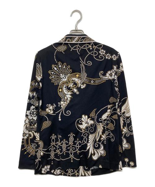 LEONARD（レオナール）LEONARD (レオナール) 総柄テーラードジャケット ブラック サイズ:Lの古着・服飾アイテム
