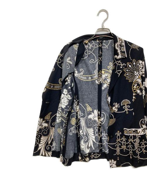 LEONARD（レオナール）LEONARD (レオナール) 総柄テーラードジャケット ブラック サイズ:Lの古着・服飾アイテム