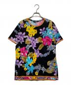 LEONARDレオナール）の古着「総柄ロングTシャツ」｜ブラック×マルチカラー