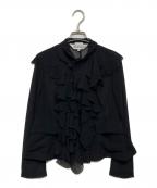 COMME des GARCONS COMME des GARCONSコムデギャルソン コムデギャルソン）の古着「フリルブラウス」｜ブラック