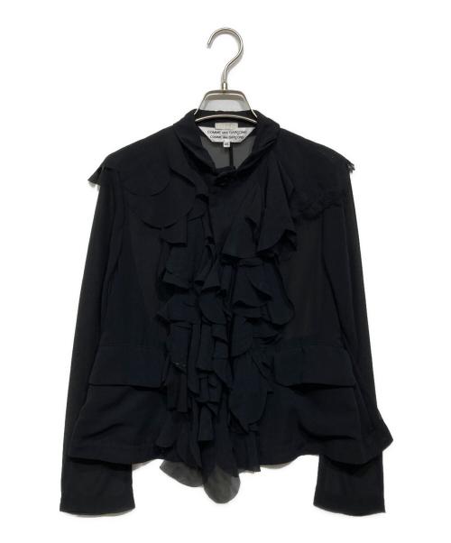 COMME des GARCONS COMME des GARCONS（コムデギャルソン コムデギャルソン）COMME des GARCONS COMME des GARCONS (コムデギャルソン コムデギャルソン) フリルブラウス ブラック サイズ:XSの古着・服飾アイテム