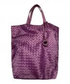 BOTTEGA VENETAボッテガベネタ）の古着「ナイロン プリントハンドバッグ」｜パープル