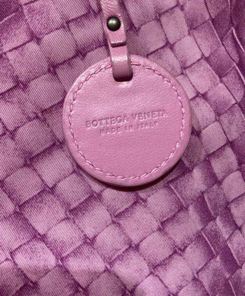 BOTTEGA VENETA（ボッテガベネタ）BOTTEGA VENETA (ボッテガベネタ) ナイロン プリントハンドバッグ パープルの古着・服飾アイテム