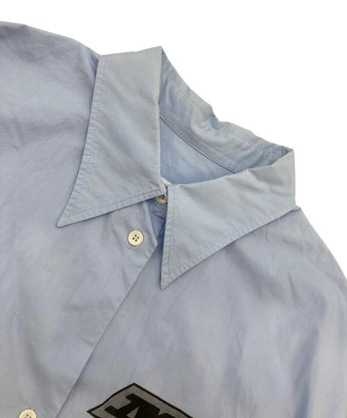 MM6 Maison Margiela（エムエムシックスメゾンマルジェラ）MM6 Maison Margiela (エムエムシックスメゾンマルジェラ) プリント シャツワンピース ブルー サイズ:Ｍの古着・服飾アイテム