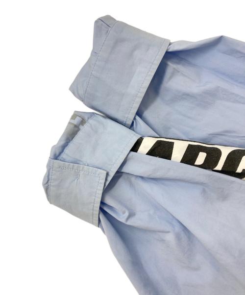 MM6 Maison Margiela（エムエムシックスメゾンマルジェラ）MM6 Maison Margiela (エムエムシックスメゾンマルジェラ) プリント シャツワンピース ブルー サイズ:Ｍの古着・服飾アイテム