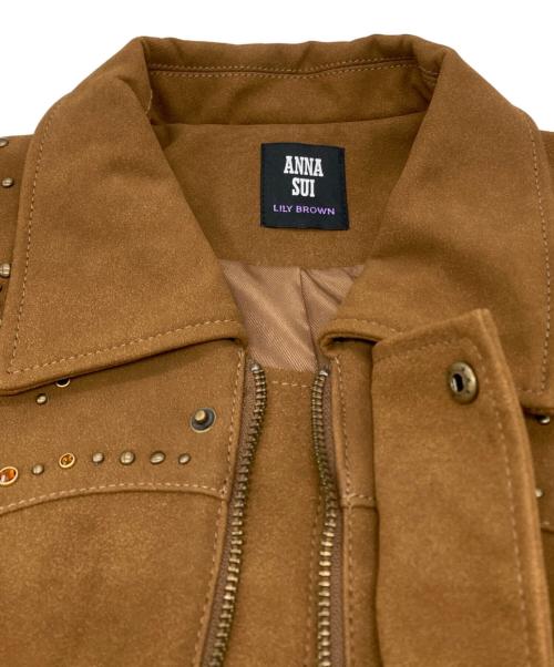Lily Brown（リリーブラウン）Lily Brown (リリーブラウン) ANNA SUI (アナスイ) バタフライスタッズブルゾン LWFJ254115 ブラウン サイズ:Freeの古着・服飾アイテム