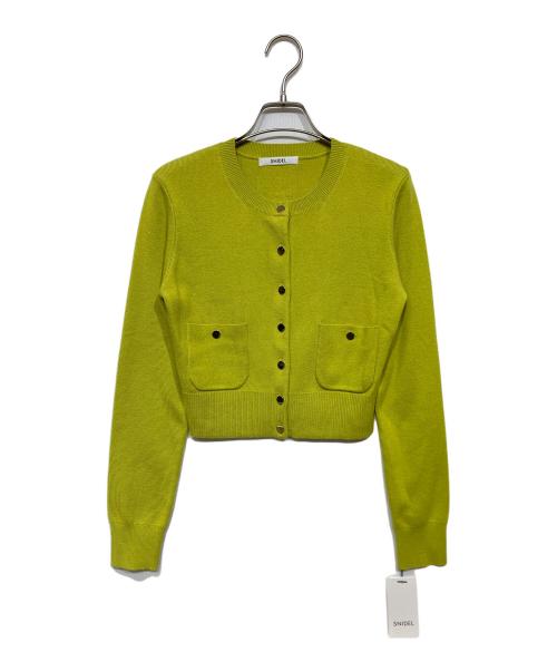 Snidel（スナイデル）Snidel (スナイデル) Sustainableニットカーデ×ティアードスカートセット ホワイト×グリーンの古着・服飾アイテム