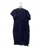 tricot COMME des GARCONSトリココムデギャルソン）の古着「シャツワンピース TI-O024」｜ネイビー