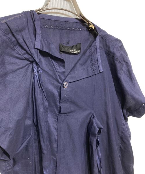 tricot COMME des GARCONS（トリココムデギャルソン）tricot COMME des GARCONS (トリココムデギャルソン) シャツワンピース TI-O024 ネイビー サイズ:Sの古着・服飾アイテム