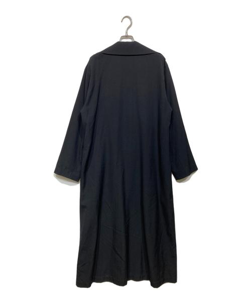 Y's（ワイズ）Y's (ワイズ) 前開きトッパーロングコート ブラック サイズ:4の古着・服飾アイテム