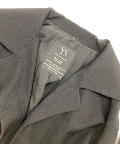 Y's（ワイズ）Y's (ワイズ) 前開きトッパーロングコート ブラック サイズ:4の古着・服飾アイテム