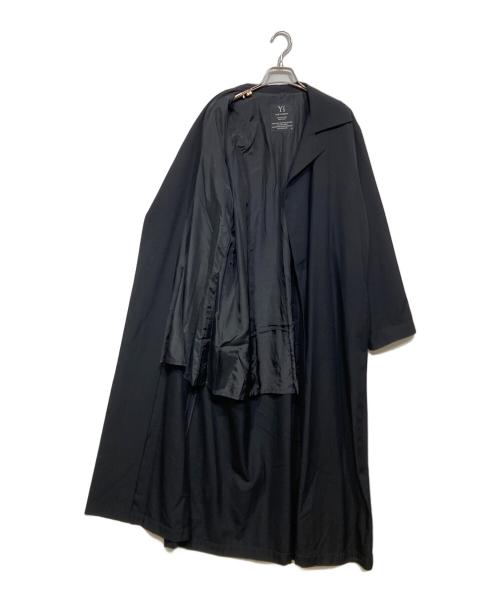 Y's（ワイズ）Y's (ワイズ) 前開きトッパーロングコート ブラック サイズ:4の古着・服飾アイテム