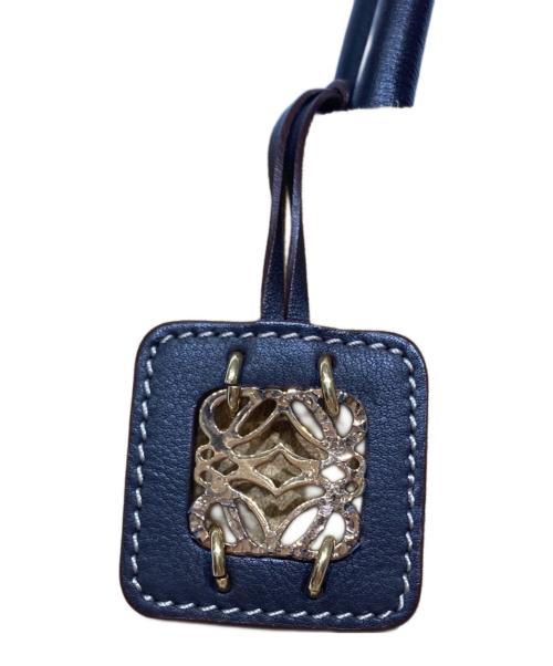 LOEWE（ロエベ）LOEWE (ロエベ) アナグラムスエードトートバッグ ブラウン×ベージュの古着・服飾アイテム