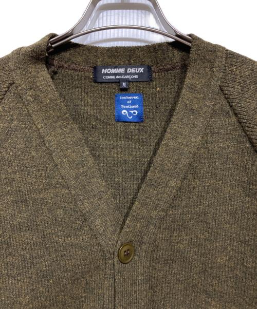 COMME des GARCONS HOMME DEUX（コムデギャルソン オム ドゥ）COMME des GARCONS HOMME DEUX (コムデギャルソン オム ドゥ) Vネックカーディガン オリーブ サイズ:Mの古着・服飾アイテム