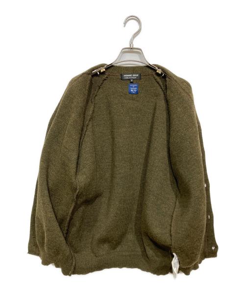 COMME des GARCONS HOMME DEUX（コムデギャルソン オム ドゥ）COMME des GARCONS HOMME DEUX (コムデギャルソン オム ドゥ) Vネックカーディガン オリーブ サイズ:Mの古着・服飾アイテム