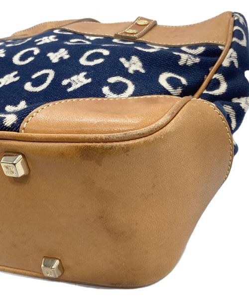 CELINE（セリーヌ）CELINE (セリーヌ) Cマカダム デニム ハンドバッグ インディゴ×ンベージュの古着・服飾アイテム