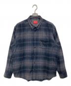 SUPREMEシュプリーム）の古着「shadow plaid flannel shirt」｜グレー