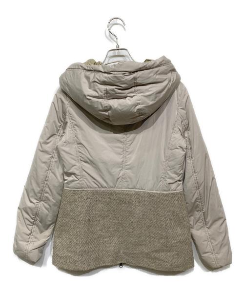 PEUTEREY（ピューテリー）PEUTEREY (ピューテリー) ウール切替ダウンジャケット ベージュ サイズ:40の古着・服飾アイテム