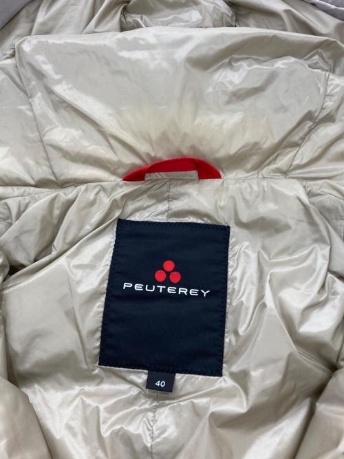 PEUTEREY（ピューテリー）PEUTEREY (ピューテリー) ウール切替ダウンジャケット ベージュ サイズ:40の古着・服飾アイテム