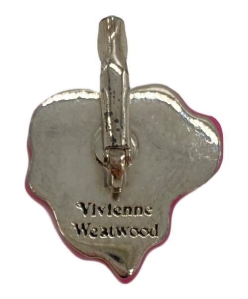 Vivienne Westwood（ヴィヴィアンウエストウッド）Vivienne Westwood (ヴィヴィアンウエストウッド) キャンドルハートモチーフピアス ピンク×シルバーの古着・服飾アイテム