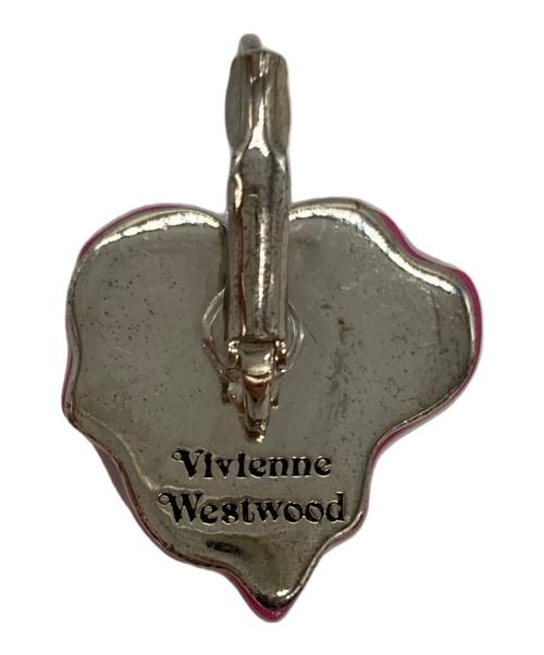 Vivienne Westwood（ヴィヴィアンウエストウッド）Vivienne Westwood (ヴィヴィアンウエストウッド) キャンドルハートモチーフピアス ピンク×シルバーの古着・服飾アイテム