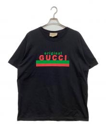 GUCCI（グッチ）の古着「ロゴプリントTシャツ」｜ブラック
