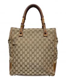 GUCCI（グッチ）の古着「バンブ-トートバッグ」｜ブラウン