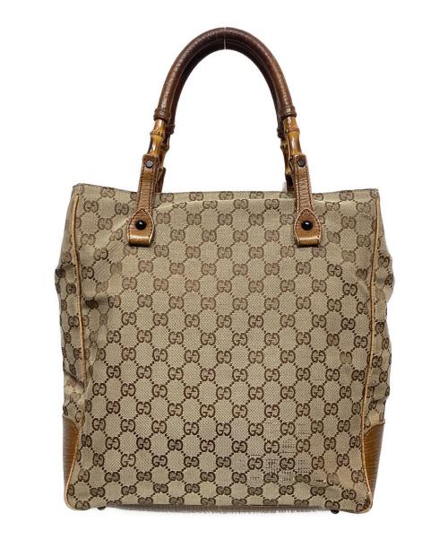 GUCCI（グッチ）GUCCI (グッチ) バンブ-トートバッグ ブラウンの古着・服飾アイテム