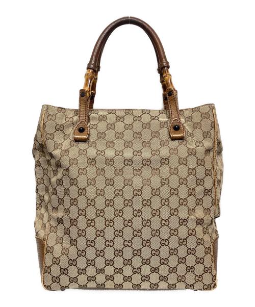 GUCCI（グッチ）GUCCI (グッチ) バンブ-トートバッグ ブラウンの古着・服飾アイテム