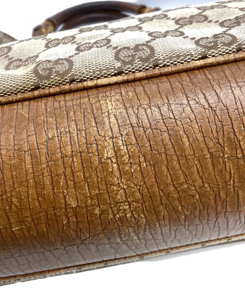 GUCCI（グッチ）GUCCI (グッチ) バンブ-トートバッグ ブラウンの古着・服飾アイテム
