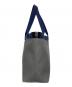 Herve Chapelier (エルベシャプリエ) 舟形トートバッグ グレー×ネイビー：25000円