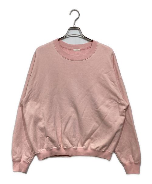 awasa（アワサ）awasa (アワサ) Supima Aging Cotton Crew Neck Sweatshirt ピンク サイズ:2の古着・服飾アイテム