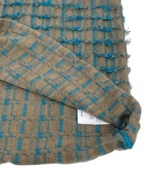 IRENE（アイレネ）IRENE (アイレネ) Cut Yarn Knit Tops ベージュ×ブルー サイズ:36の古着・服飾アイテム