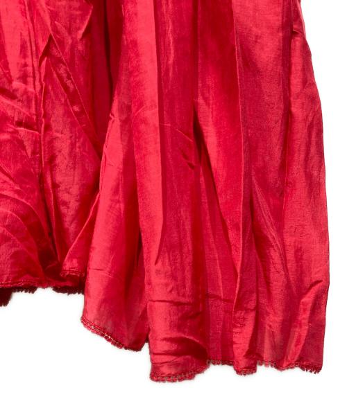 house of lotus（ハウスオブロータス）house of lotus (ハウスオブロータス) シルクコットンローンロングスカート レッド サイズ:Mの古着・服飾アイテム