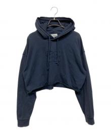 GANNI（ガニー）の古着「Isoli Cropped Oversized Hoodie」｜ネイビー