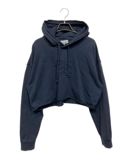 GANNI（ガニー）GANNI (ガニー) Isoli Cropped Oversized Hoodie ネイビー サイズ:不明の古着・服飾アイテム