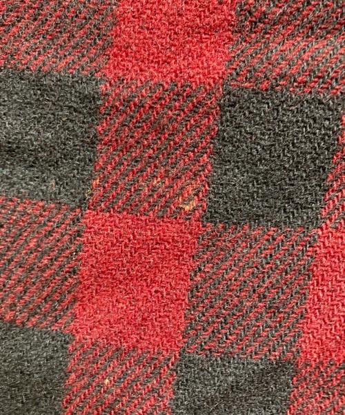 BUCK SKEIN（バックスケイン）BUCK SKEIN (バックスケイン) ウールハーフジップシャツ レッド×ブラック サイズ:不明の古着・服飾アイテム