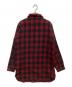 BUCK SKEIN (バックスケイン) ウールハーフジップシャツ レッド×ブラック サイズ:不明：15000円