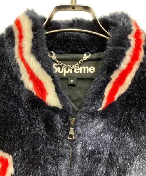 SUPREME（シュプリーム）SUPREME (シュプリーム) Faux Fur Varsity Jacket ネイビー×レッド サイズ:Mの古着・服飾アイテム