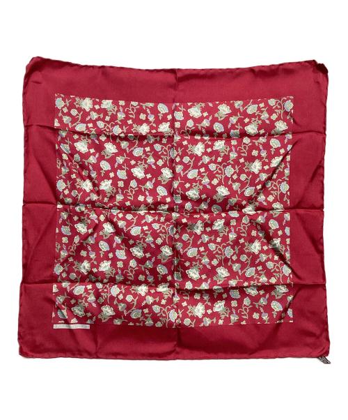 HERMES（エルメス）HERMES (エルメス) 花柄スカーフ レッド サイズ:42×42の古着・服飾アイテム