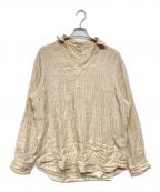 KHOKIコッキ）の古着「Stripe Linen Pullover Shirt」｜ベージュ