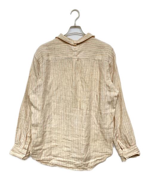 KHOKI（コッキ）KHOKI (コッキ) Stripe Linen Pullover Shirt ベージュ サイズ:2の古着・服飾アイテム