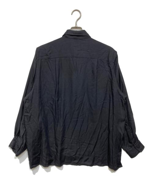 YOKE（ヨーク）YOKE (ヨーク) Modal Twill Double Pocket Open Collar Shirt ネイビー サイズ:1の古着・服飾アイテム