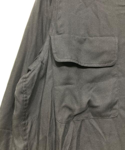 YOKE（ヨーク）YOKE (ヨーク) Modal Twill Double Pocket Open Collar Shirt ネイビー サイズ:1の古着・服飾アイテム