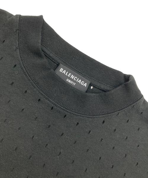 BALENCIAGA（バレンシアガ）BALENCIAGA (バレンシアガ) メッシュオーバーサイズカットソー ブラック サイズ:XSの古着・服飾アイテム