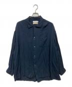 Graphpaperグラフペーパー）の古着「SIDOGRAS Twill Viscose Oversized Sleeping Shirt」｜ネイビー