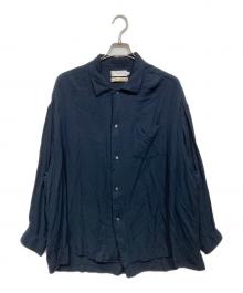 Graphpaper（グラフペーパー）の古着「SIDOGRAS Twill Viscose Oversized Sleeping Shirt」｜ネイビー