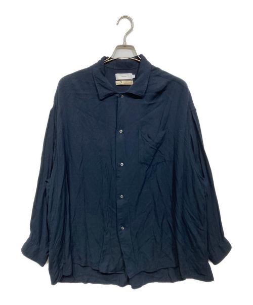 Graphpaper（グラフペーパー）Graphpaper (グラフペーパー) SIDOGRAS Twill Viscose Oversized Sleeping Shirt ネイビー サイズ:1の古着・服飾アイテム